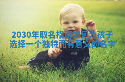 2030年取名指南 如何为孩子选择一个独特而有意义的名字